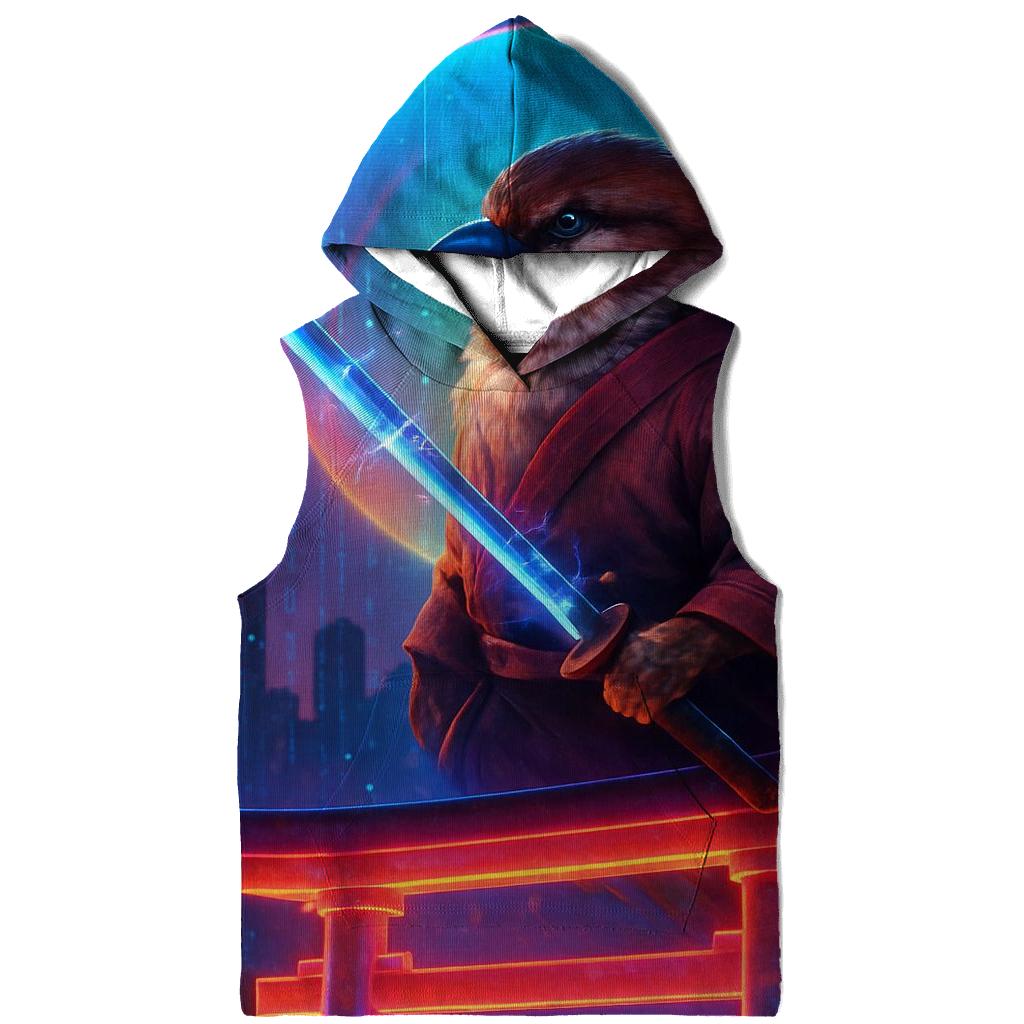 Synthwave Samurai Sparrow graphic hoodies