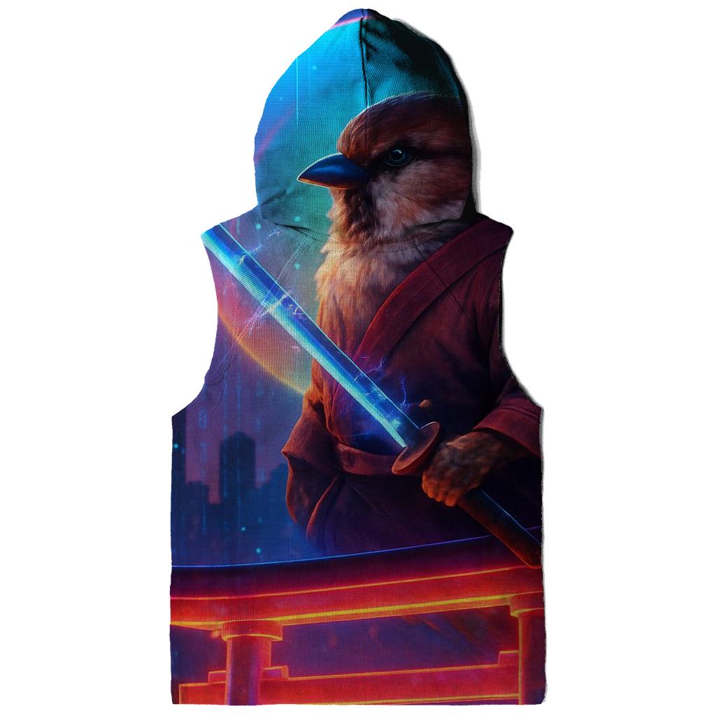Synthwave Samurai Sparrow graphic hoodies