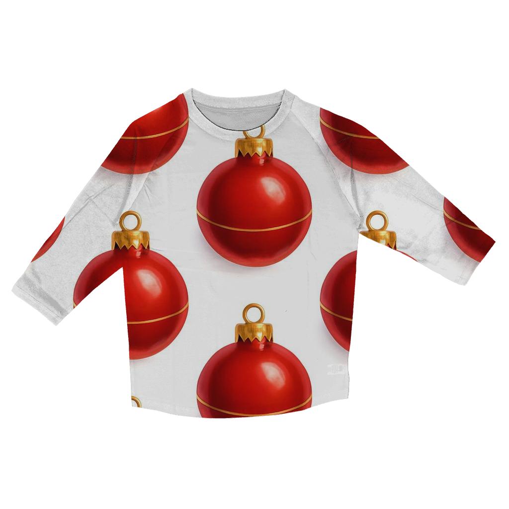 Red Ornament Grid On White Background cotton quarter sleeve shirts