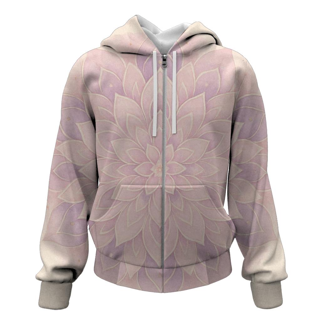 Quiet Bloom Mandala designer hoodies