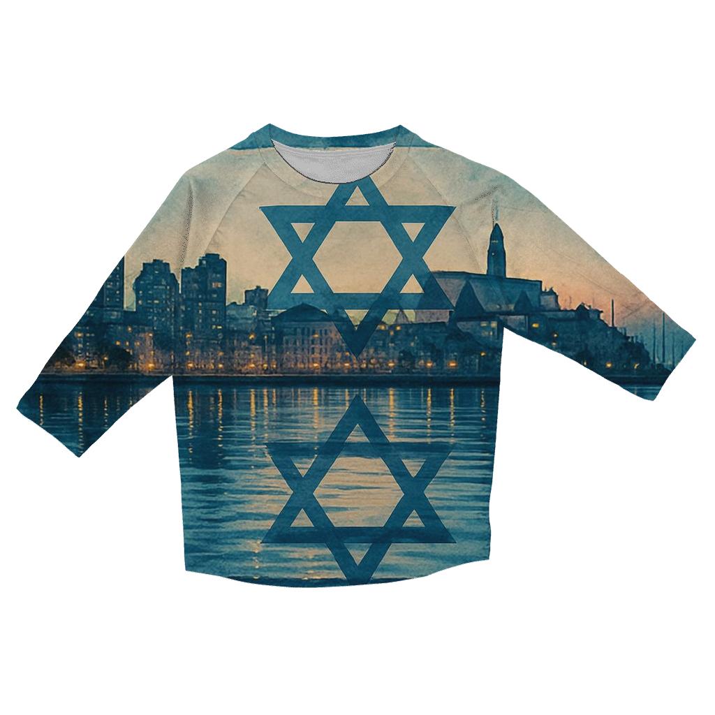 Oceanic Reflection Emblem fashion 3/4 sleeve shirts