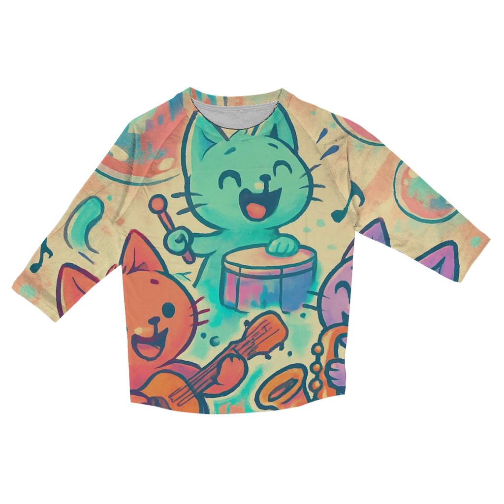 Bubble Band Kittens cotton quarter sleeve shirts