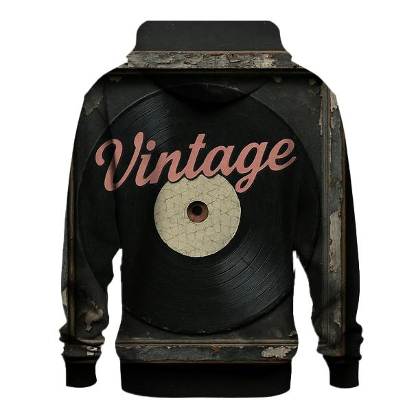 Distressed Vinyl Record Shop Sign hoodie designs