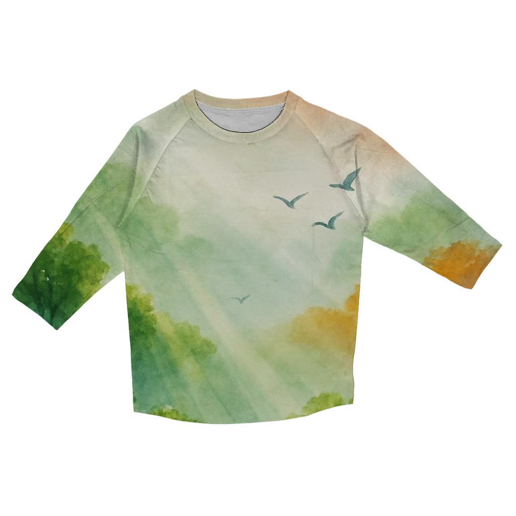 Verdant Flag Forest personalized 3/4 sleeve tees