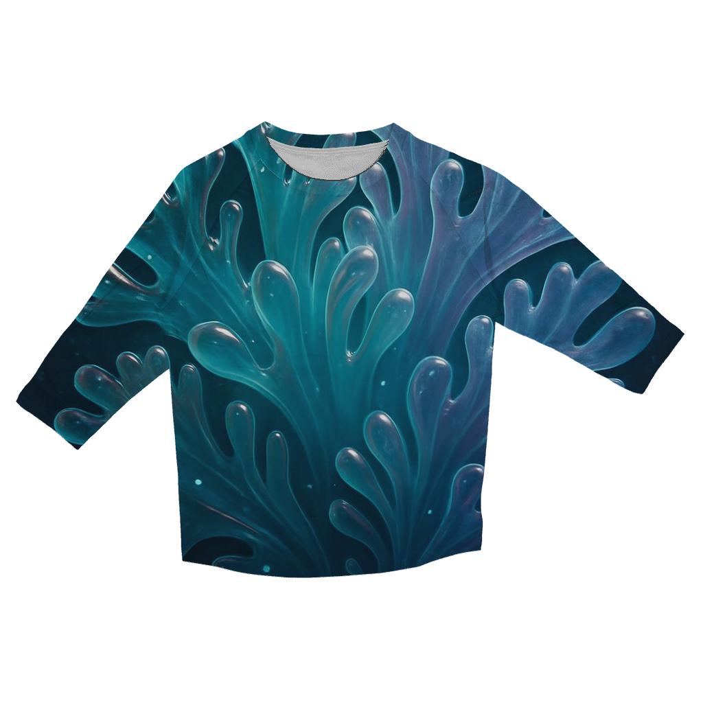 Iridescent Glass Reef fashion 3/4 sleeve shirts
