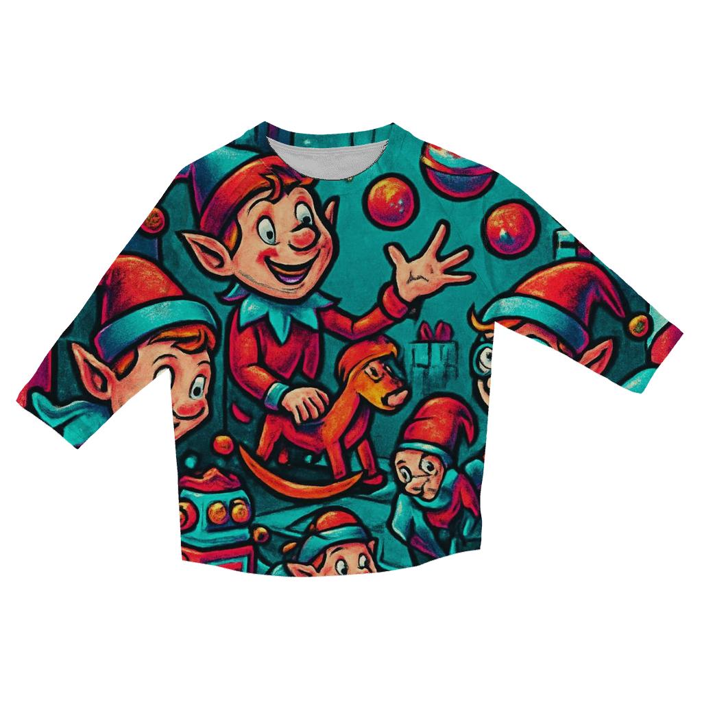 Elf Workshop Pop Art custom 3/4 sleeve shirts