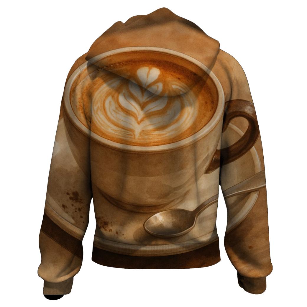 Latte Swirl Art designer hoodies