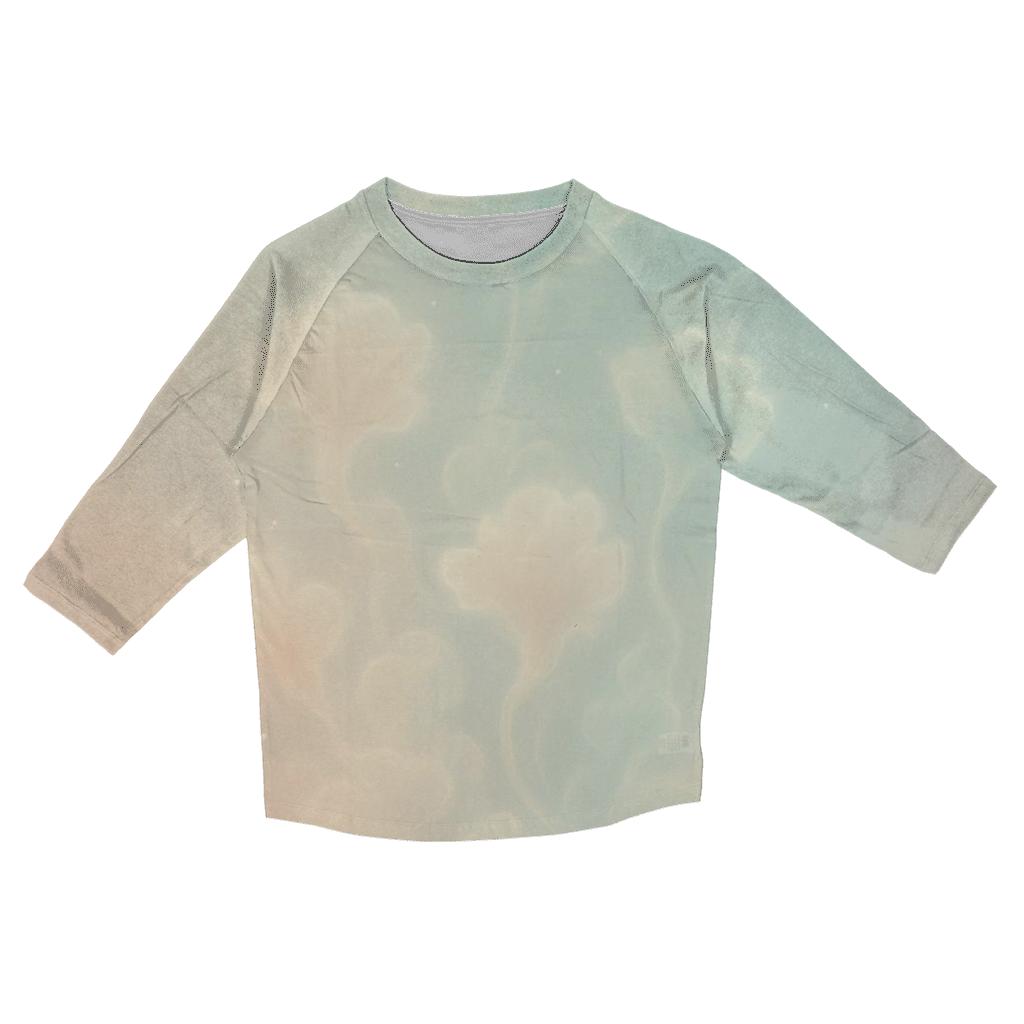 Pastel Mist Garden printed three quarter sleeve shirts
