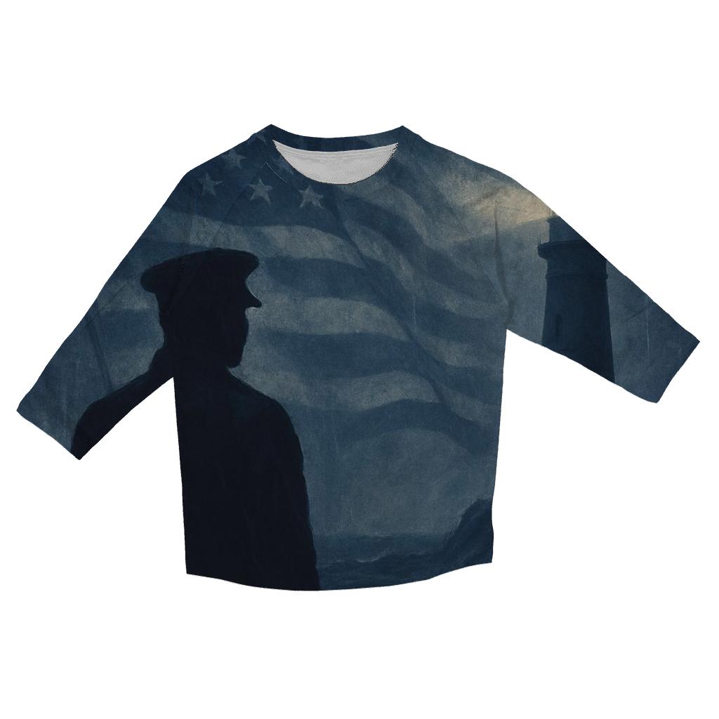 Silent Watch At The Lighthouse stylish quarter sleeve tops