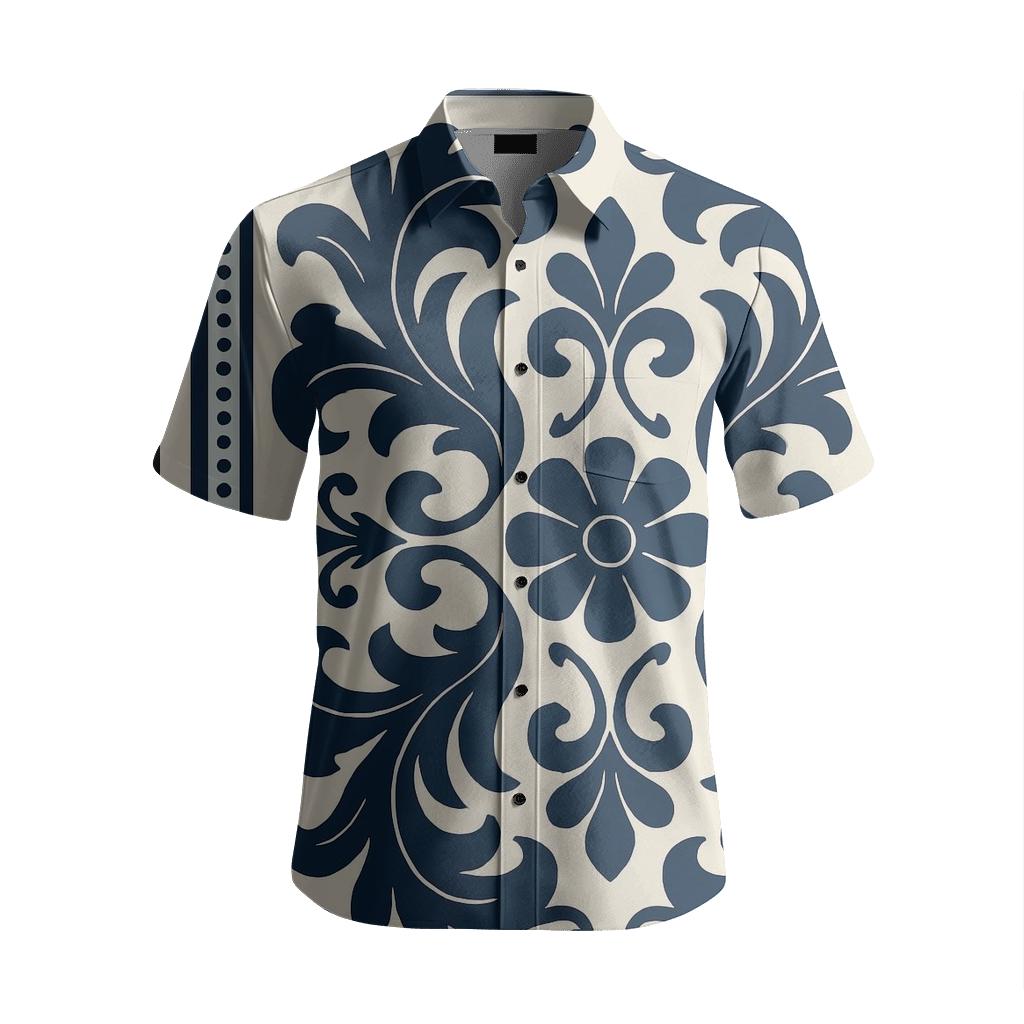 Nordic Rosemaling Panel designer stitched shirts
