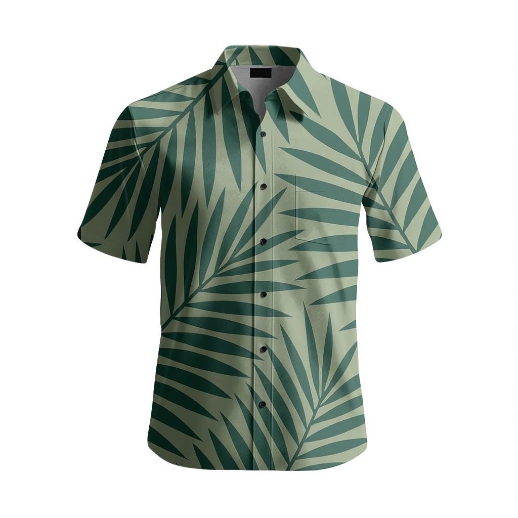 Forest Palm Frond Block personalized embroidery shirts