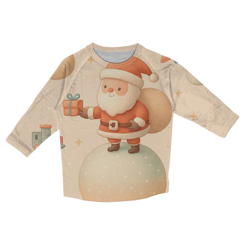 Pocket Planet Santa custom 3/4 sleeve shirts