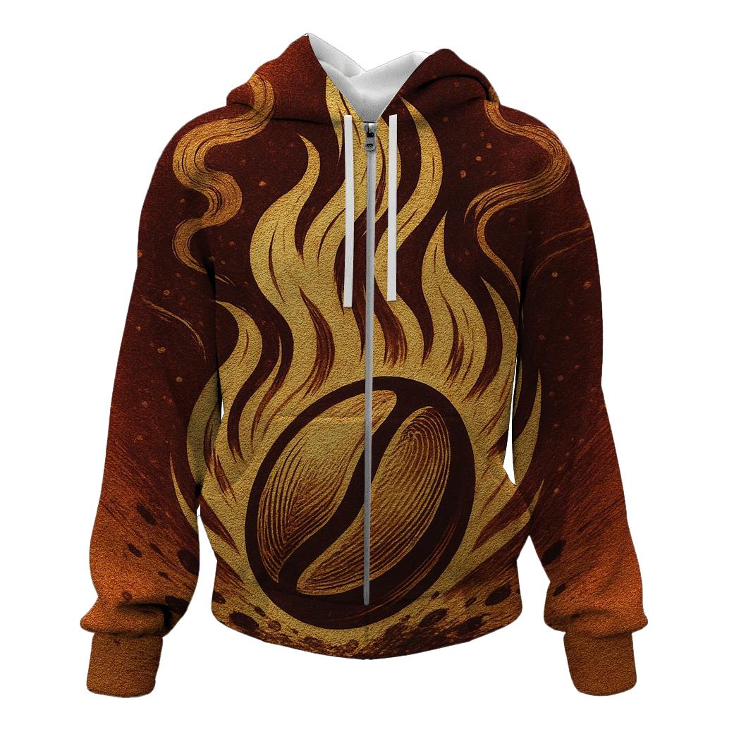 Roast Flame Emblem zip-up hoodies
