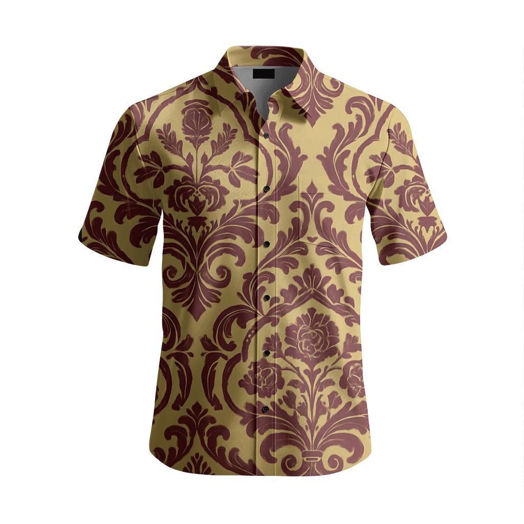 Victorian Damask Medallion personalized embroidery shirts