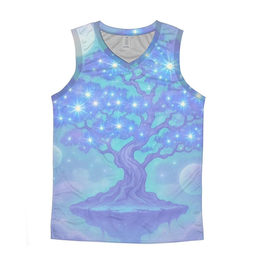 Phantom Constellation Garden cotton sleeveless tops
