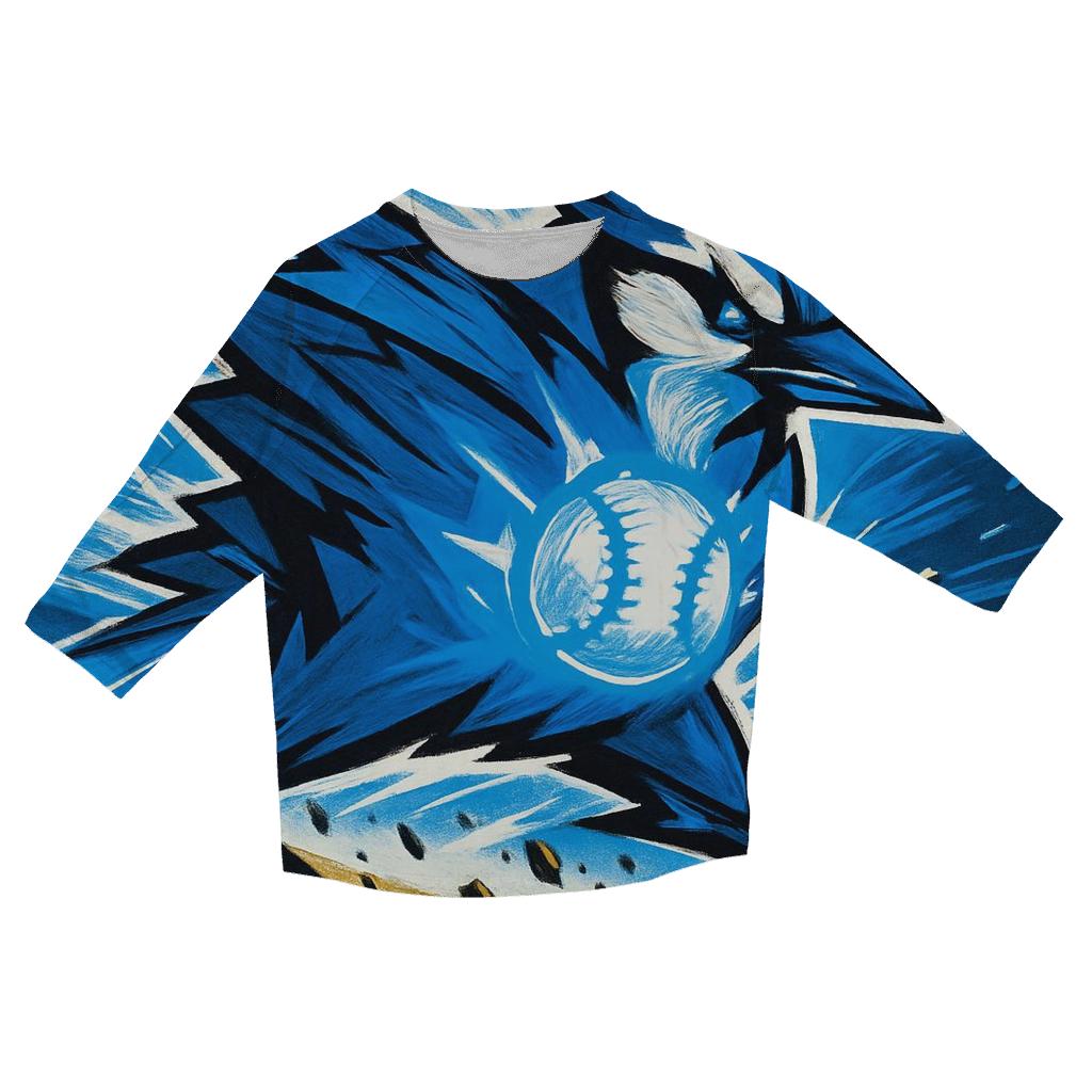 Blue Jays Feathered Stadium Surge casual three quarter sleeve shirts