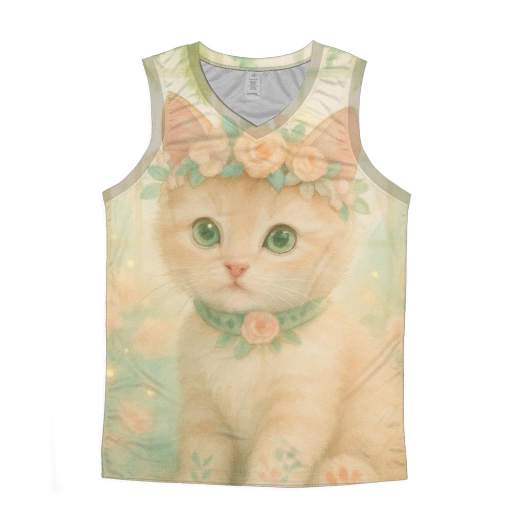 Botanical Crown Kitten trendy fitted tank tops