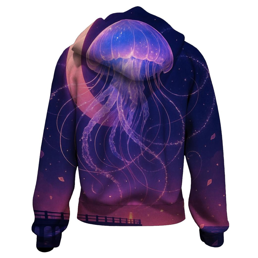 Cosmic Jellyfish Circus embroidered hoodies