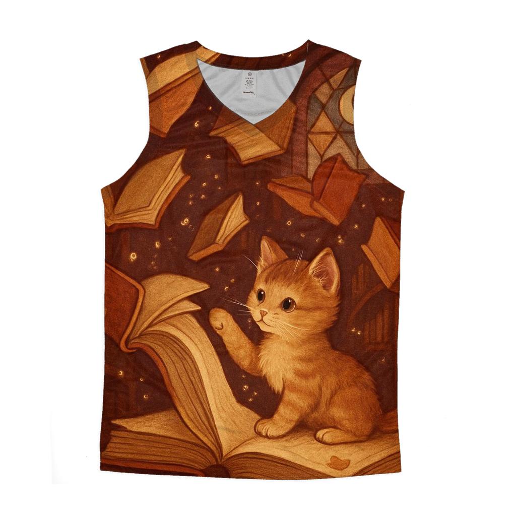 Midnight Bookshop Kitten stylish racerback tanks
