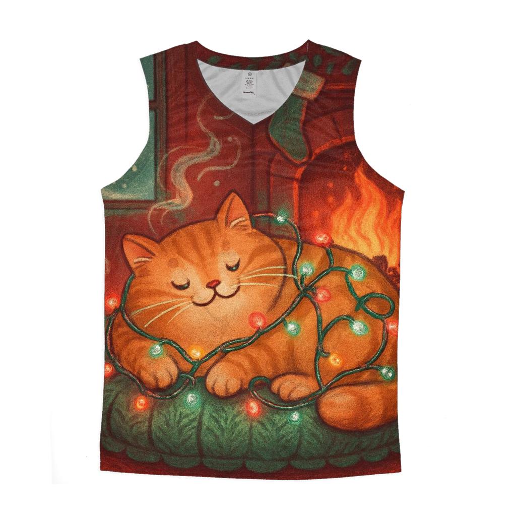 Cozy Fireplace Catnap trendy fitted tank tops