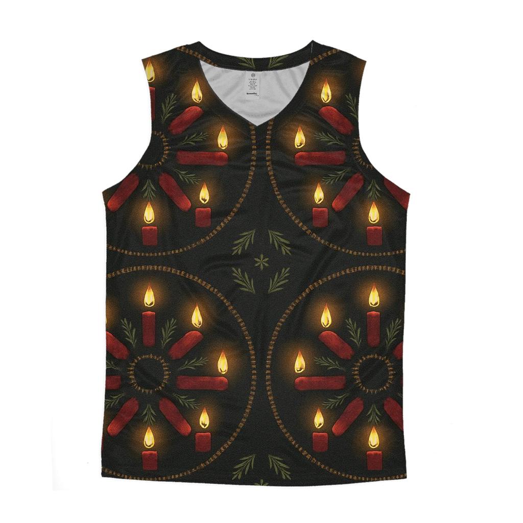 Advent Candle Concentric Array On Charcoal stylish racerback tanks