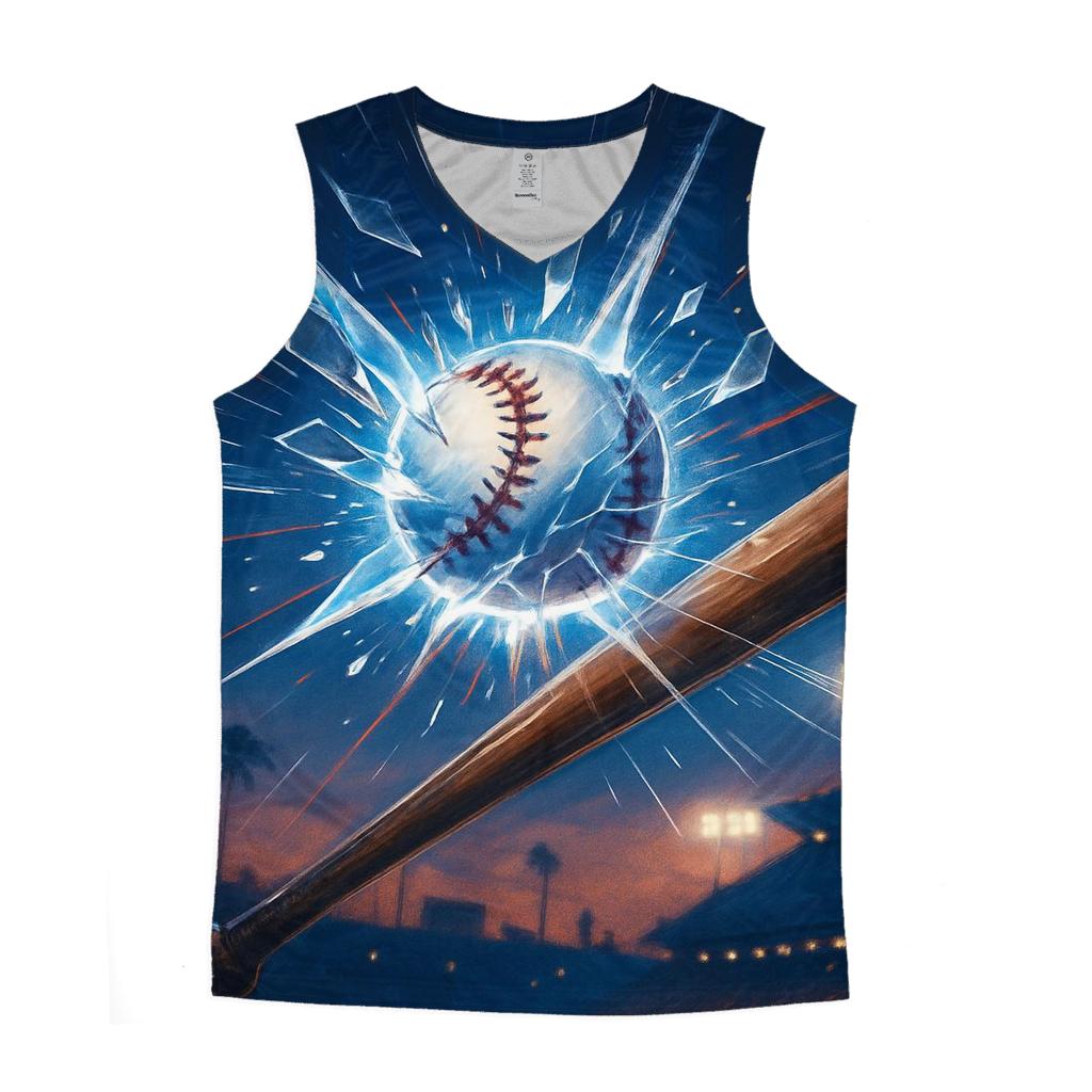 Shattered Home Run sports performance tank tops