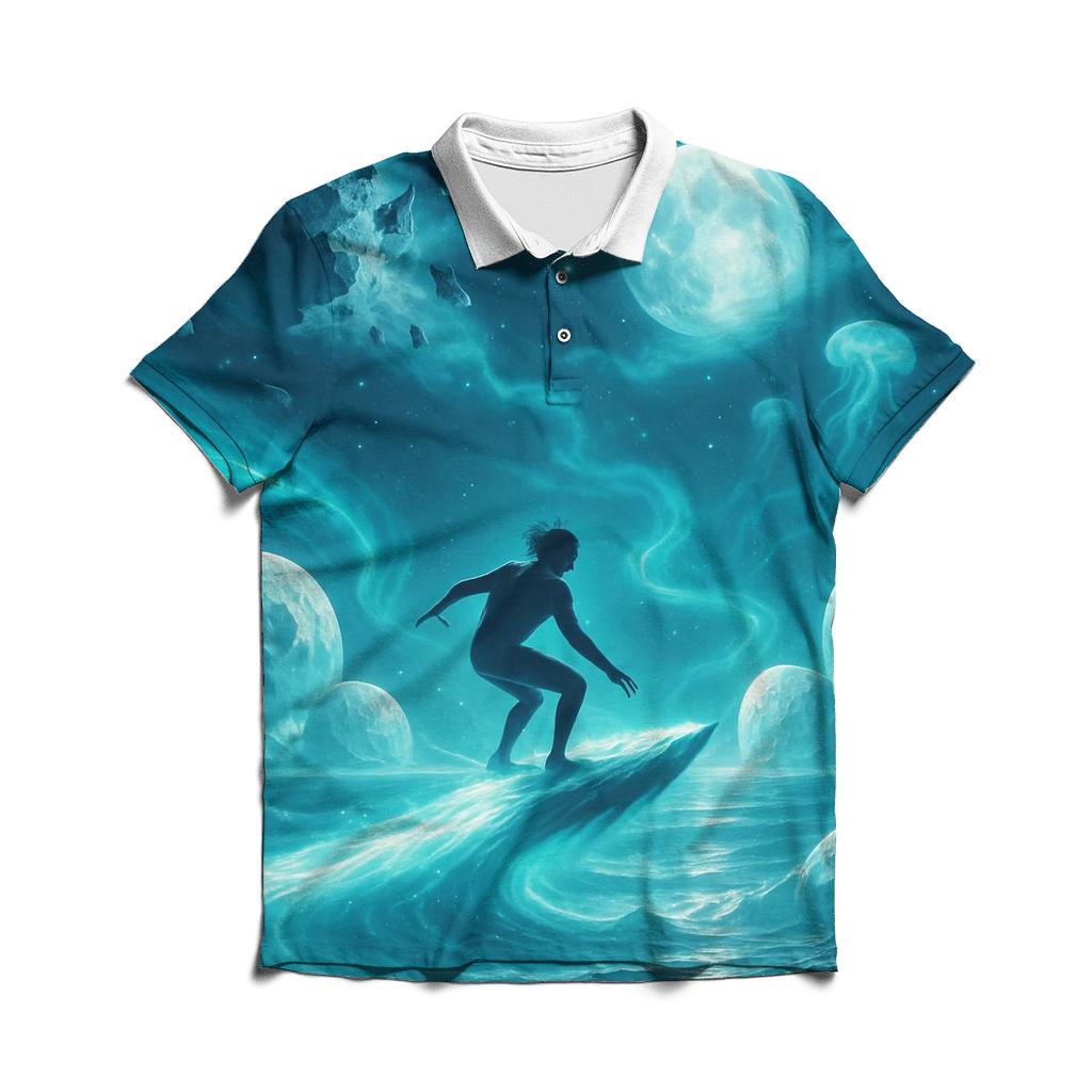 Aurora Tide Galaxy branded logo polo shirts