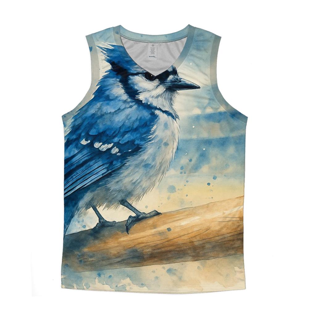 Blue Jays Perch And Bat Harmony personalized athletic tanks