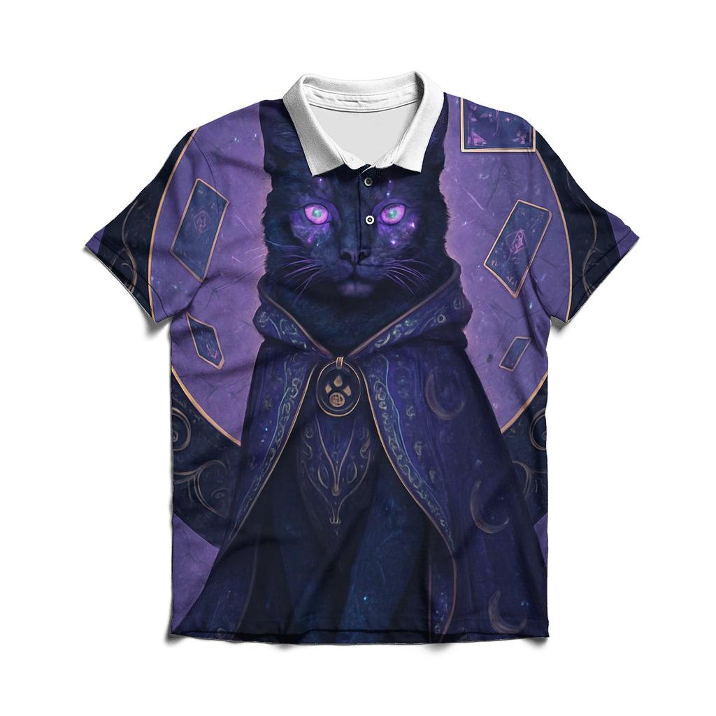 Midnight Oracle Cat classic pique polos