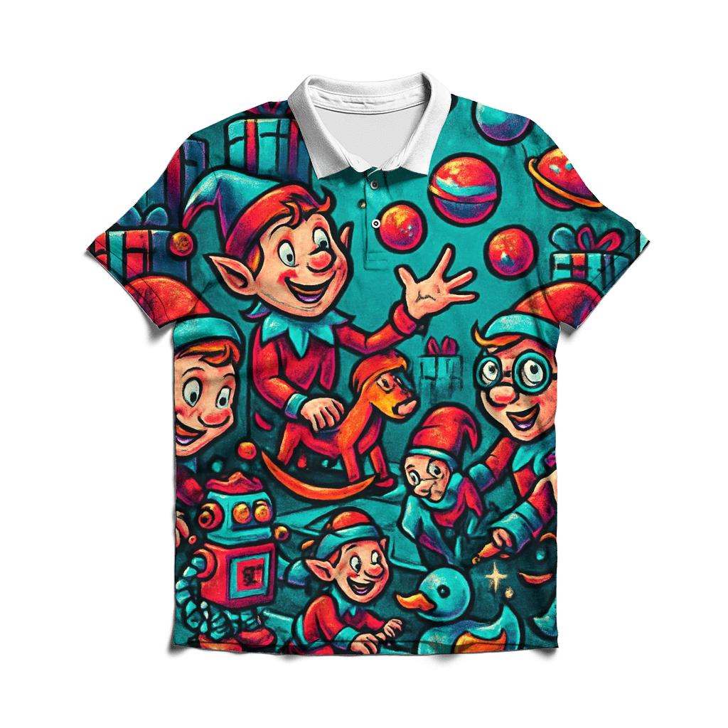 Elf Workshop Pop Art branded logo polo shirts