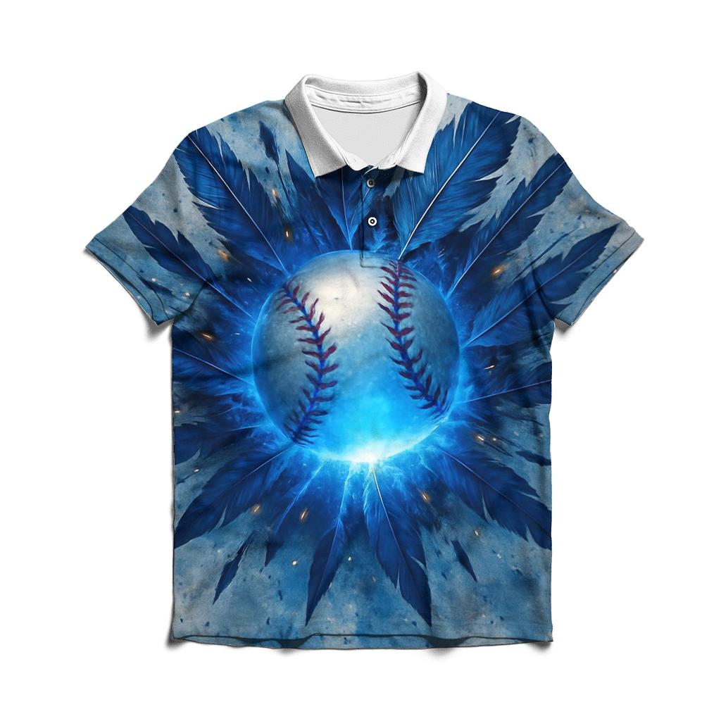 Blue Jays Feathered Home Run premium cotton polo shirts