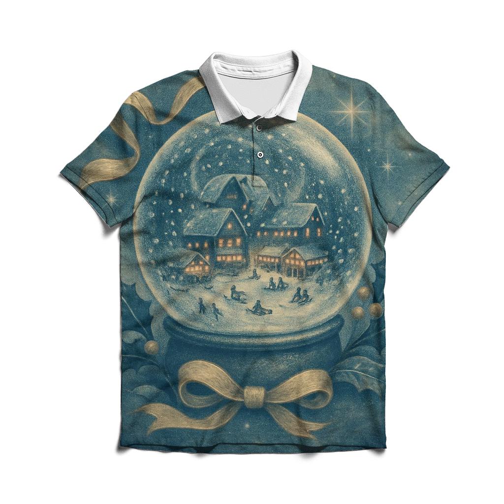 Snow Globe Cityscape stylish collar polo tees