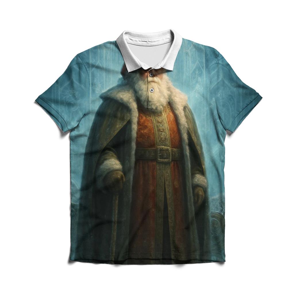 Frosted Sentinel Santa personalized polo shirts