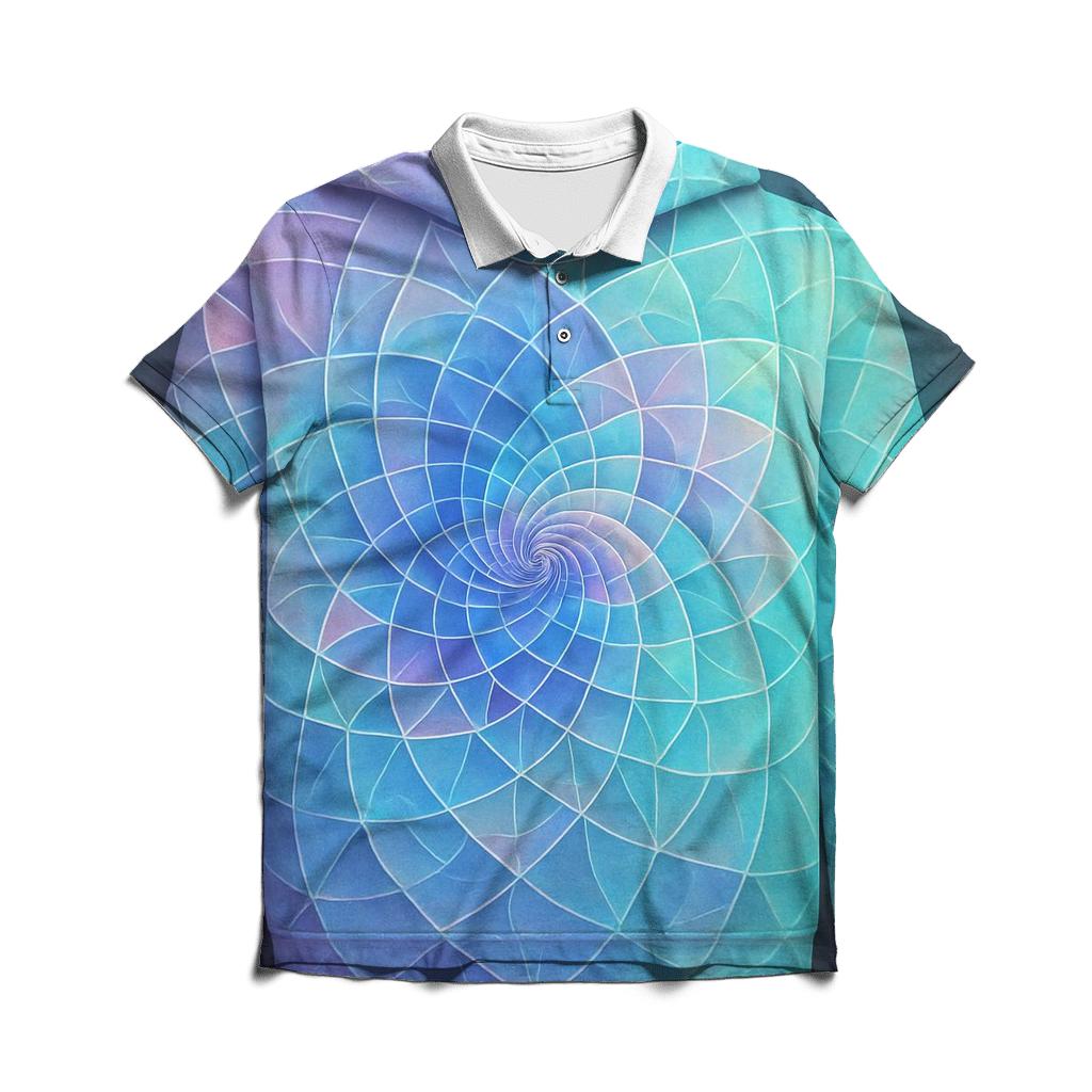 Prismatic Spiral Garden casual sports polo shirts