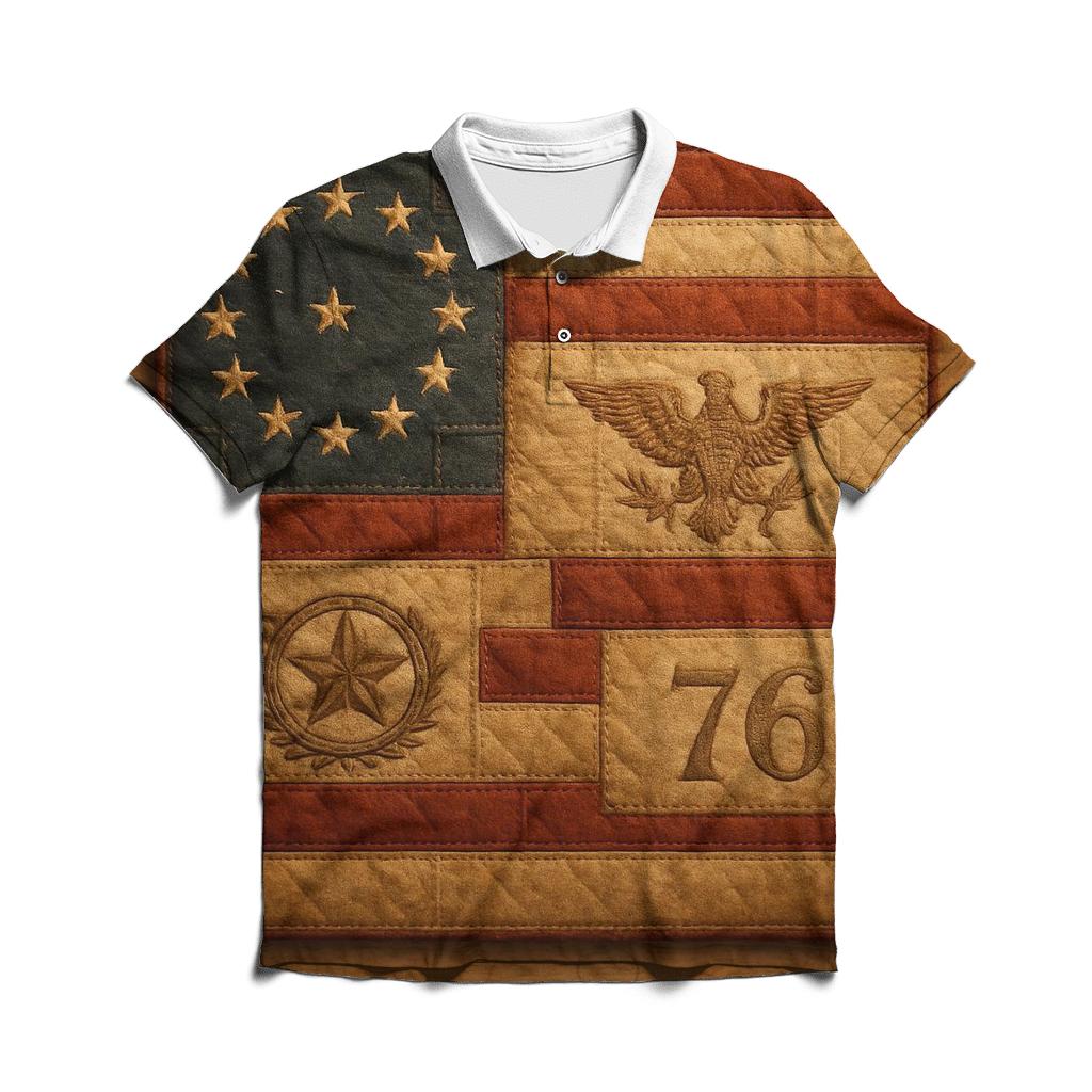 Heritage Patchwork Banner classic pique polos