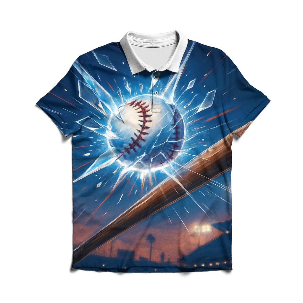 Shattered Home Run casual sports polo shirts