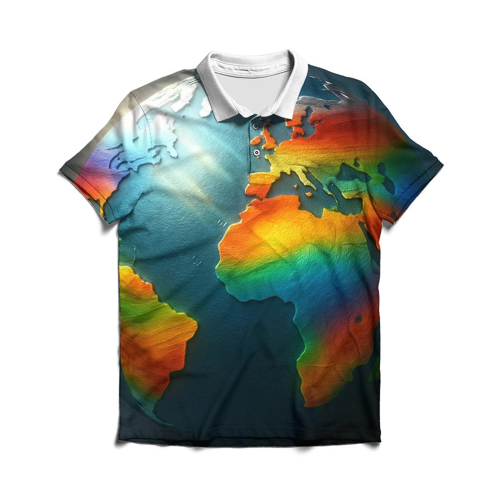 Map Of Unity Gradient branded logo polo shirts