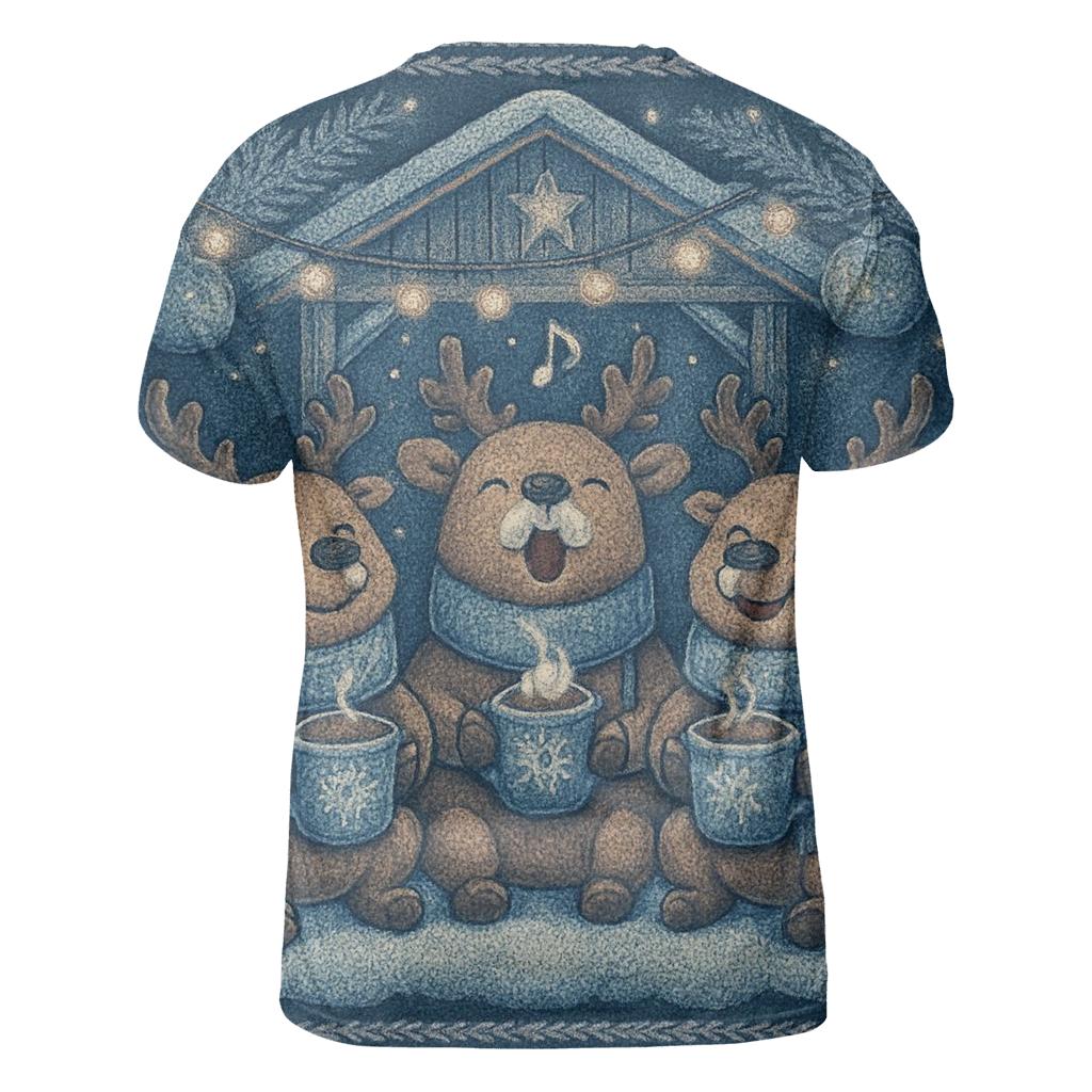 Reindeer Hot Cocoa Choir custom all-over print shirts