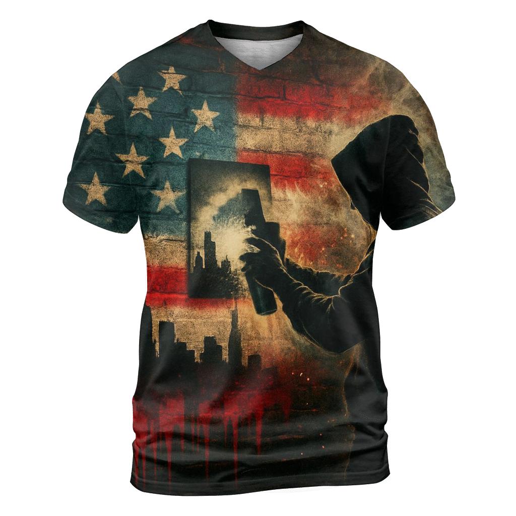 Urban Flag Graffiti Surge designer pattern shirts