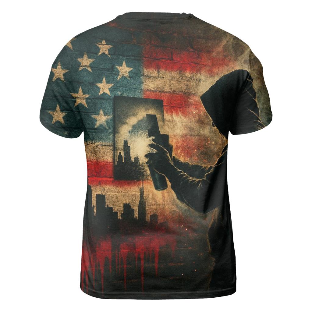 Urban Flag Graffiti Surge designer pattern shirts