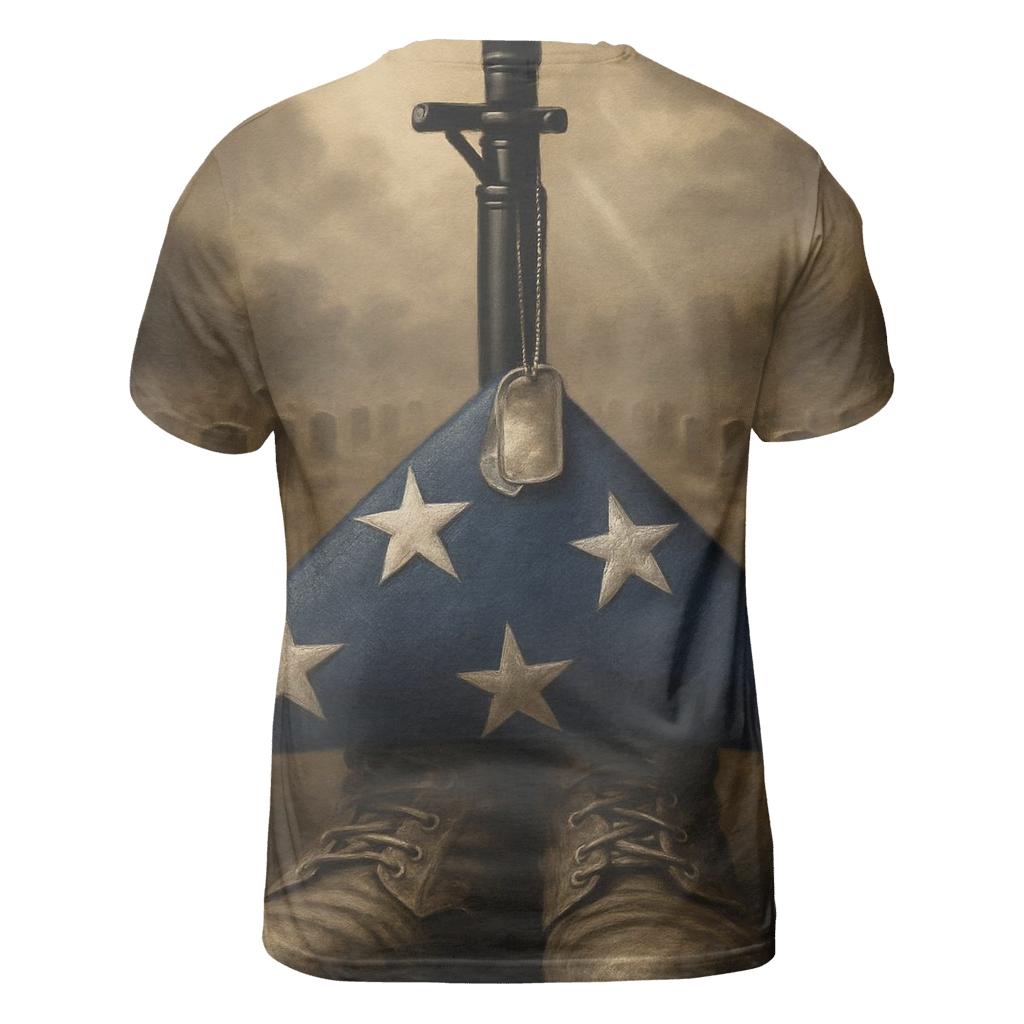 Folded Honor Still Life vibrant all-over design tees