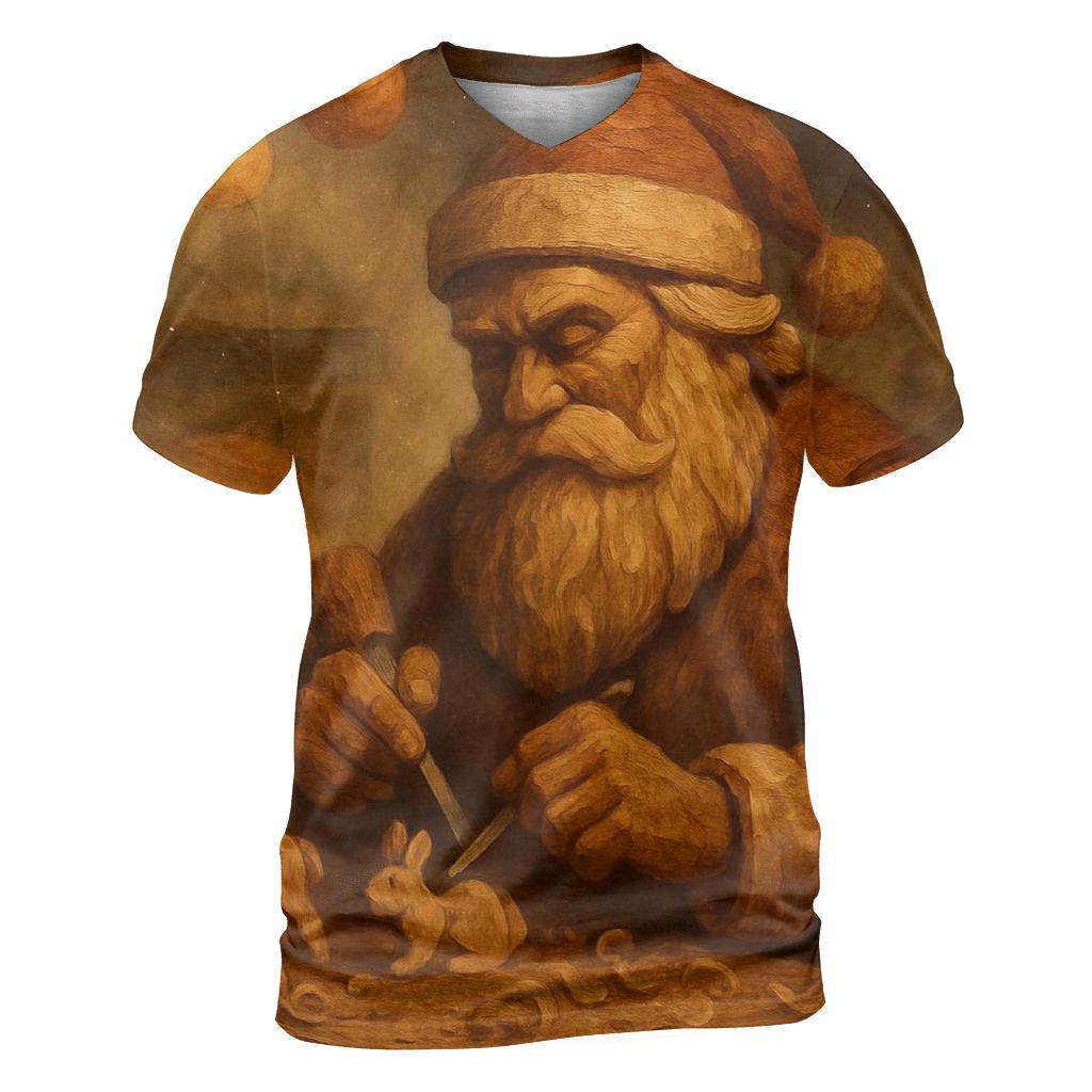 Woodshop Santa Carver custom all-over print shirts
