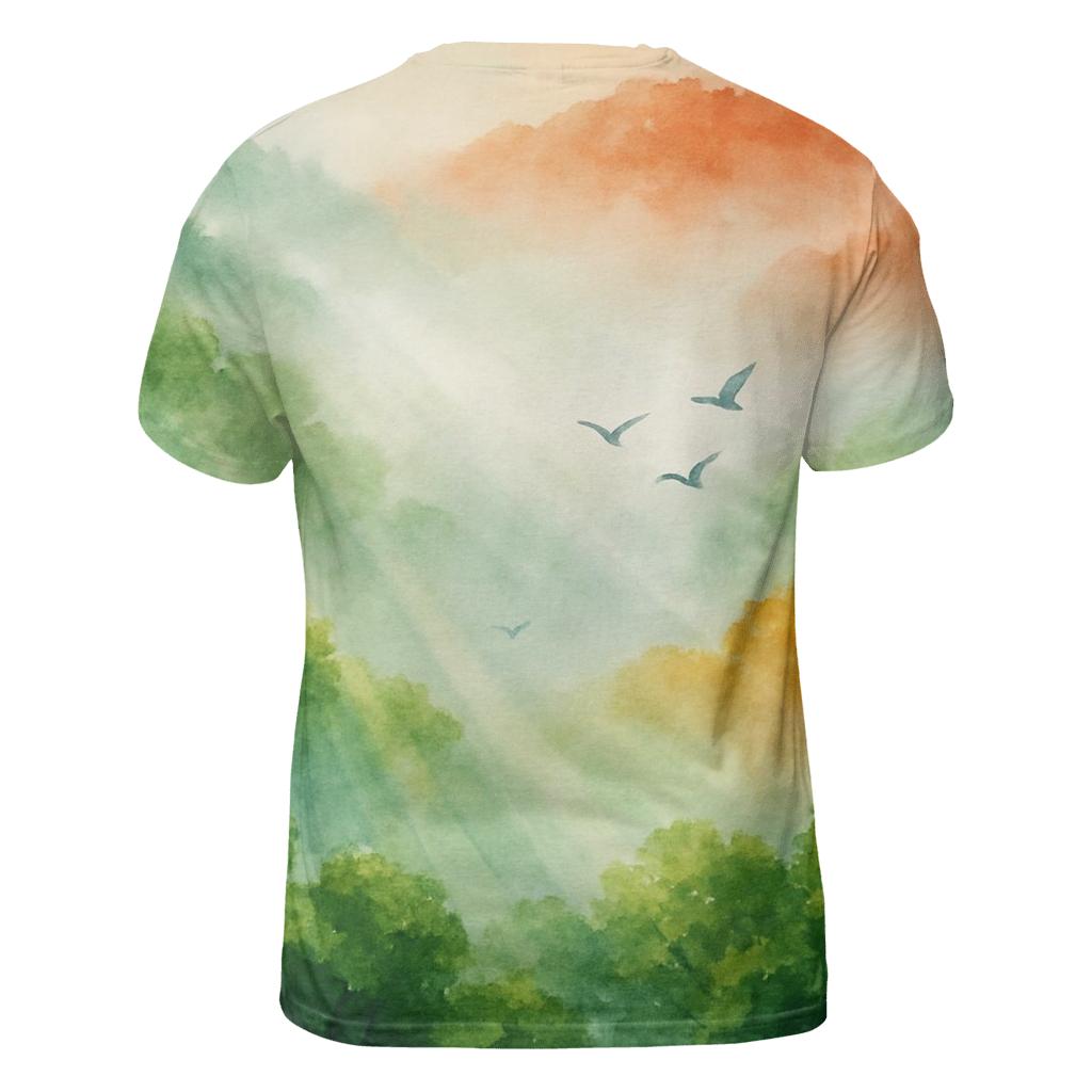 Verdant Flag Forest statement graphic shirts