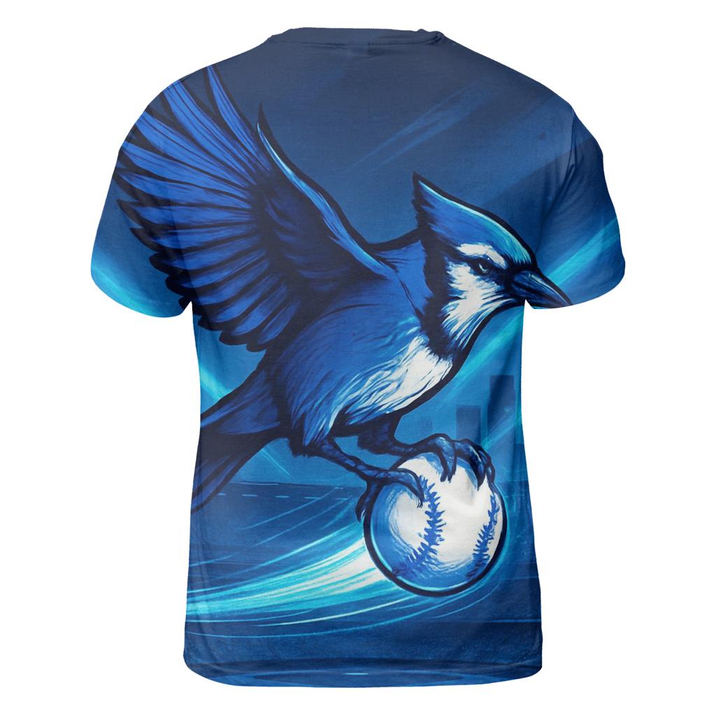 Blue Jay Over Stadium statement graphic shirts