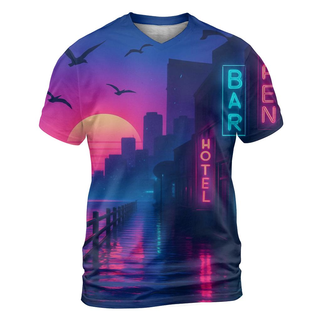Neon Pier Reverie personalized full print shirts