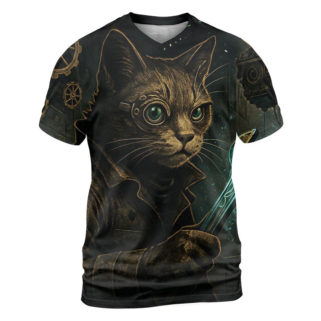 Quantum Mechanic Alley Cat trendy printed shirt styles