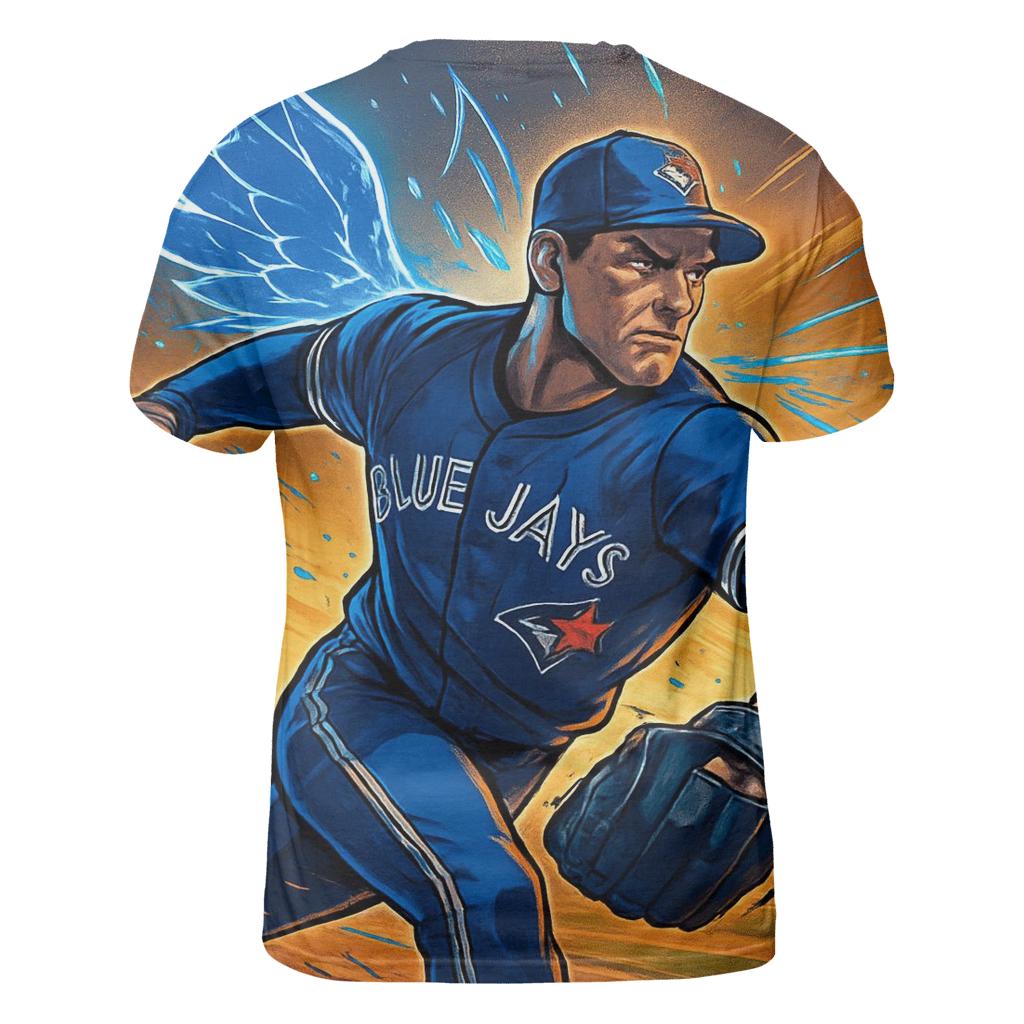 Winged Pitcher With Blue Jays Edge designer pattern shirts