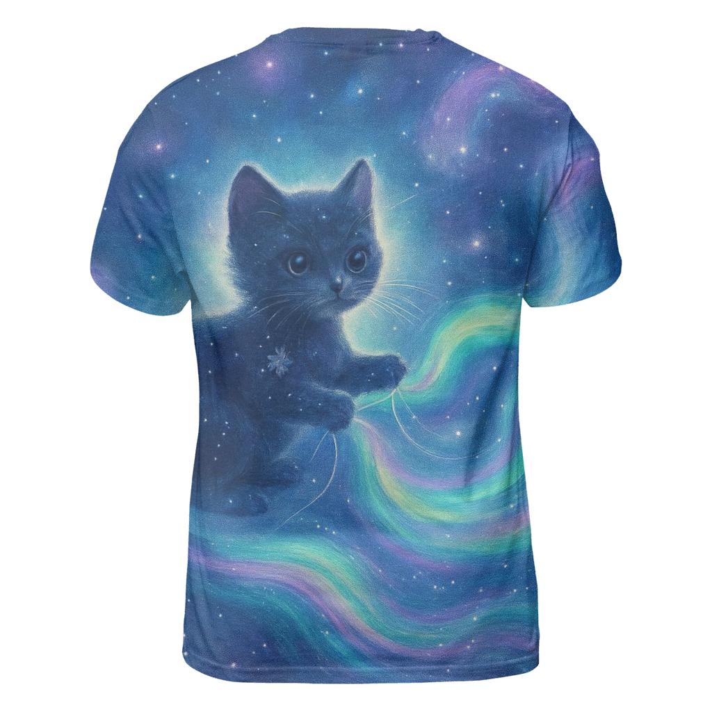Dreamweaver Cosmic Kitten artistic all-over print tops