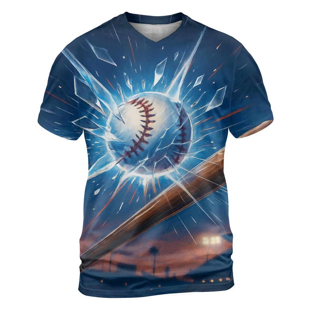 Shattered Home Run vibrant all-over design tees