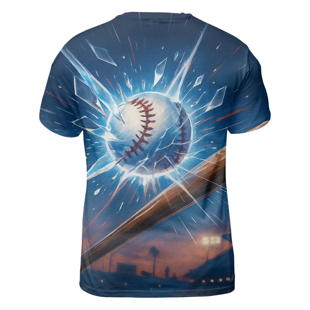 Shattered Home Run vibrant all-over design tees